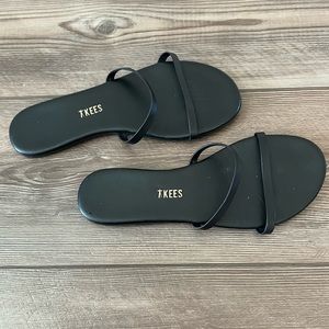 Tkees Black Gemma Sandal Size 6 Black Double Strap Sandal